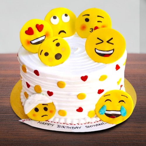 Send Emoji Smiley Cake Gifts To hyderabad
