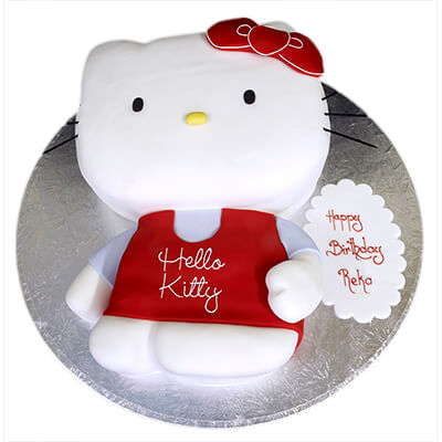 Hello Kitty Face (Goth style) Cake – BakeAvenue